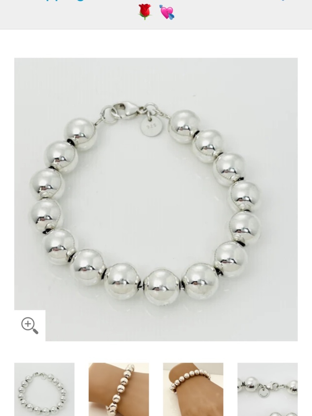 Tiffany & Co. Silver Pearl Bead Bracelet